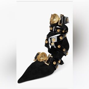 Jeffrey Campbell black Leos Ankle Wrap Pointed Toe Pump Size 6